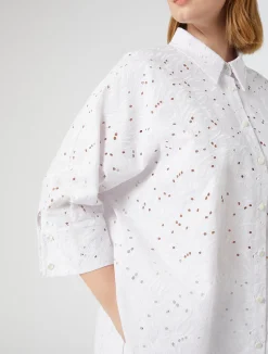 Camicia in popeline sangallo*Marina Rinaldi Hot