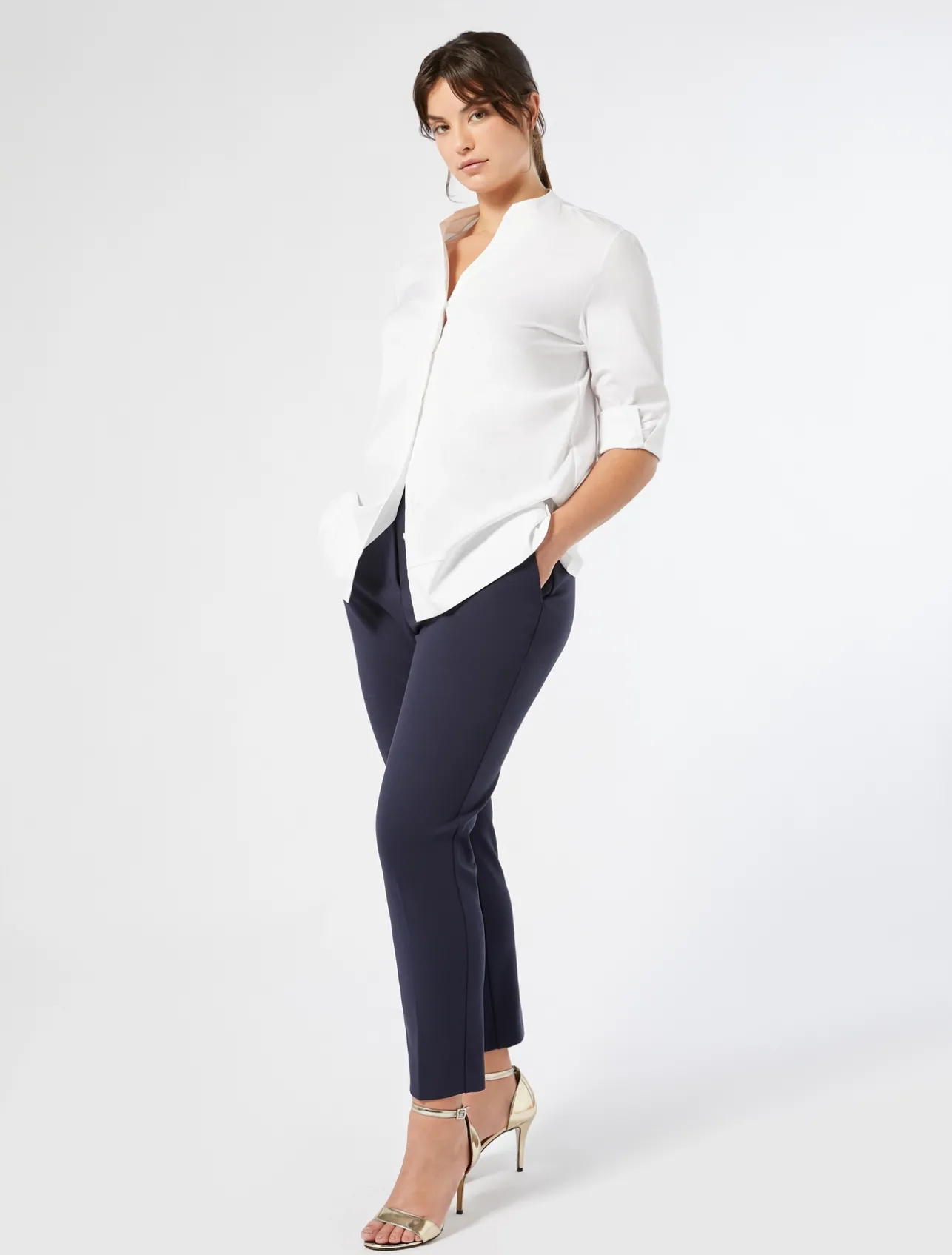 Camicia in popeline stretch*Marina Rinaldi Best