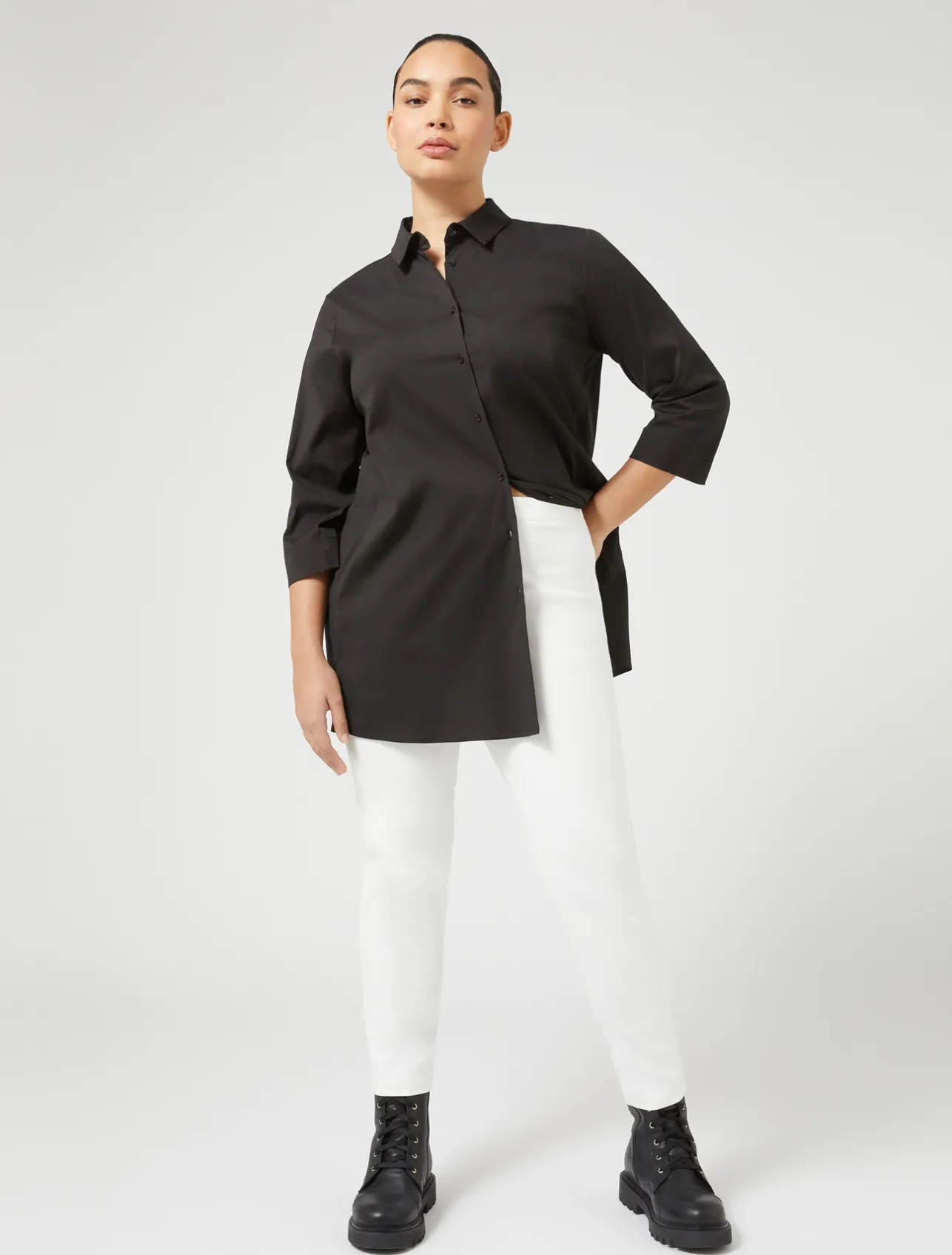 Camicia in popeline stretch*Marina Rinaldi Online