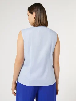 Camicia in popeline tinto filo*Marina Rinaldi Discount