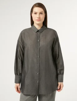 Camicia in tela di cotone e seta*Marina Rinaldi Hot