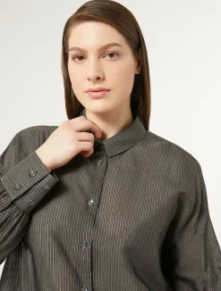 Camicia in tela di cotone e seta*Marina Rinaldi Hot
