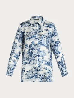 Camicia in twill di seta*Marina Rinaldi New