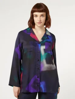 Camicia in twill stampato*Marina Rinaldi Sale