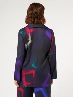 Camicia in twill stampato*Marina Rinaldi Sale