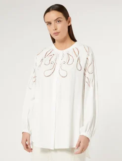 Camicia in viscosa con ricamo*Marina Rinaldi Sale