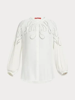 Camicia in viscosa con ricamo*Marina Rinaldi Sale