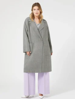 Cappotto in double di lana check*Marina Rinaldi Discount