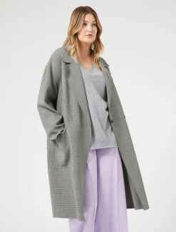 Cappotto in double di lana check*Marina Rinaldi Discount