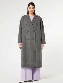Cappotto in double di lana con ricami*Marina Rinaldi Clearance
