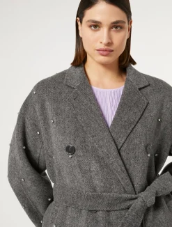 Cappotto in double di lana con ricami*Marina Rinaldi Clearance