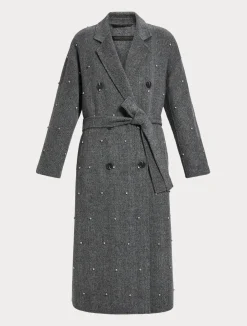 Cappotto in double di lana con ricami*Marina Rinaldi Clearance