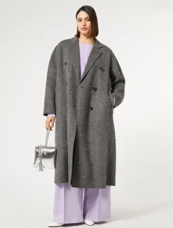 Cappotto in double di lana con ricami*Marina Rinaldi Clearance