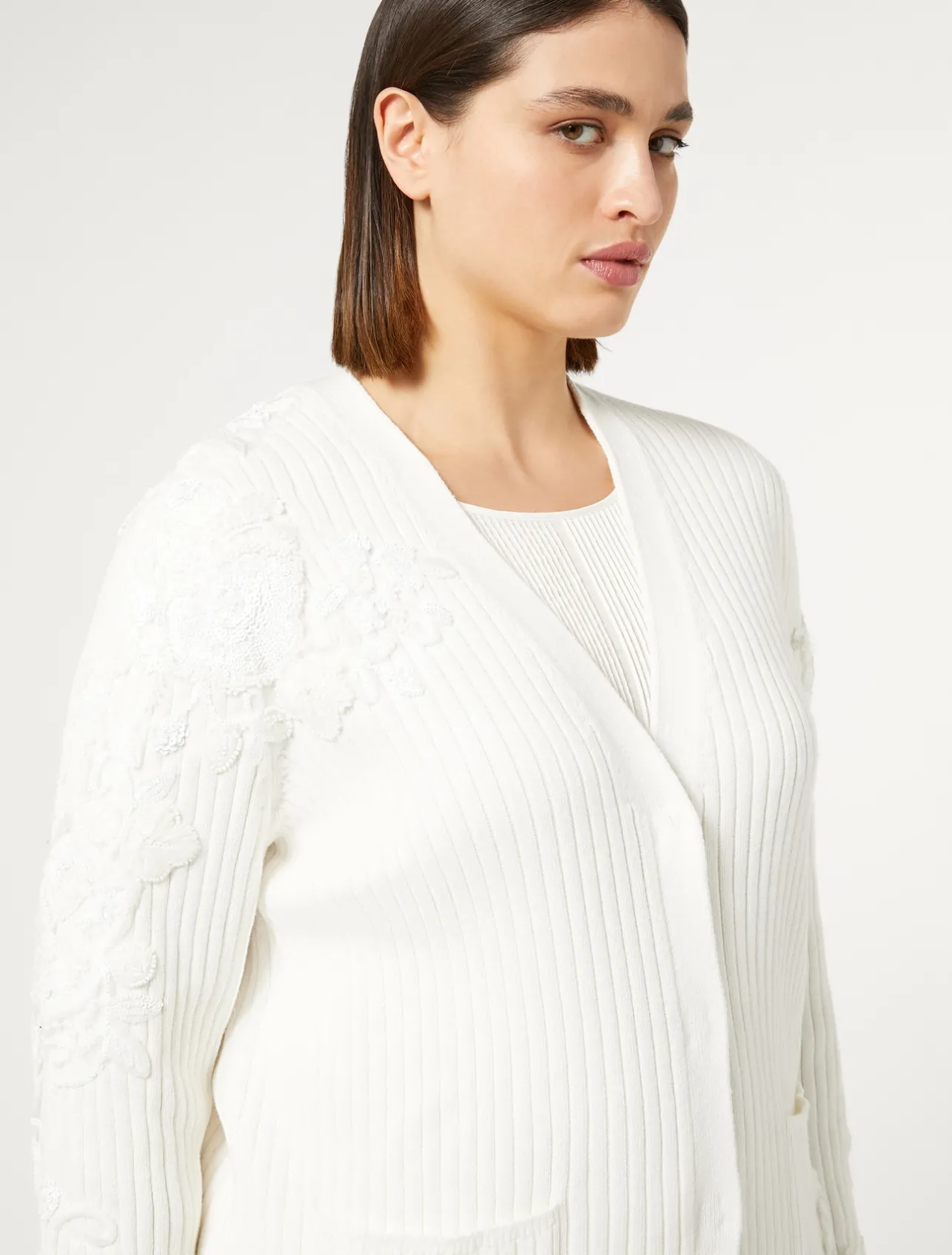 Cardigan in cotone con ricami*Marina Rinaldi Hot