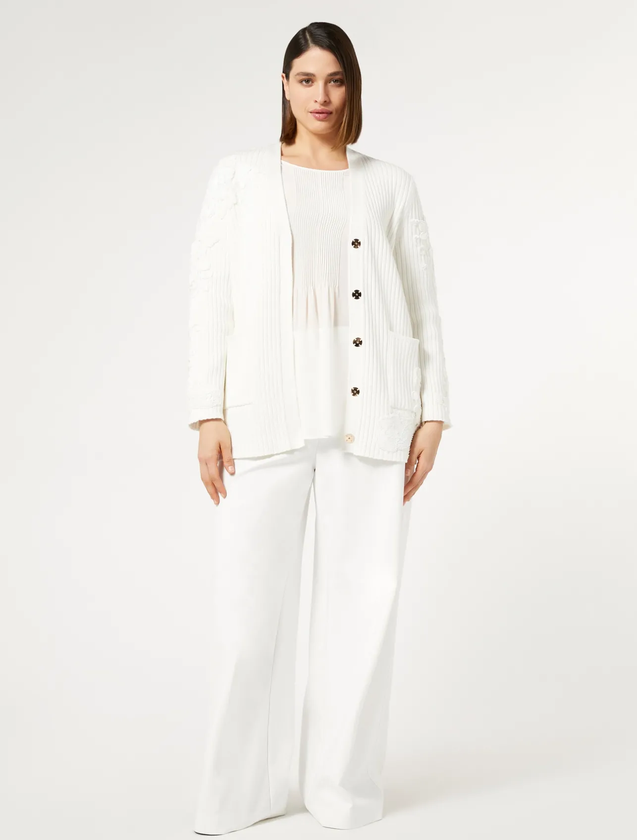 Cardigan in cotone con ricami*Marina Rinaldi Hot
