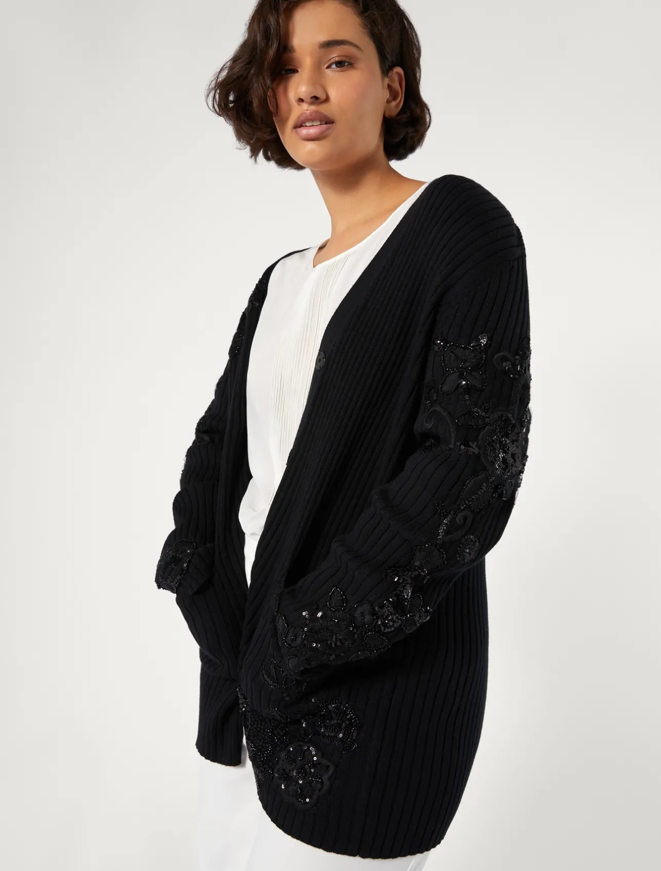 Cardigan in cotone con ricami*Marina Rinaldi Clearance