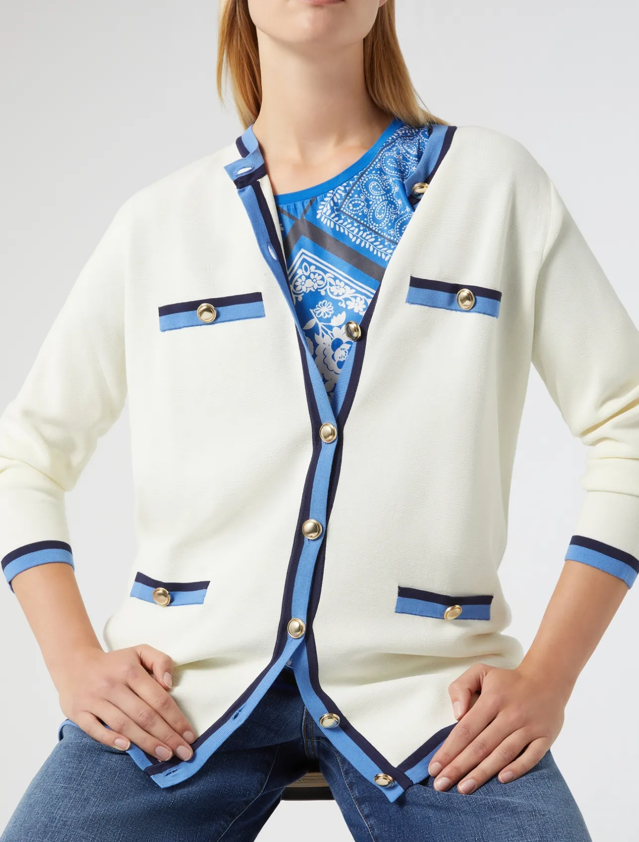 Cardigan in cotone modal*Marina Rinaldi Discount