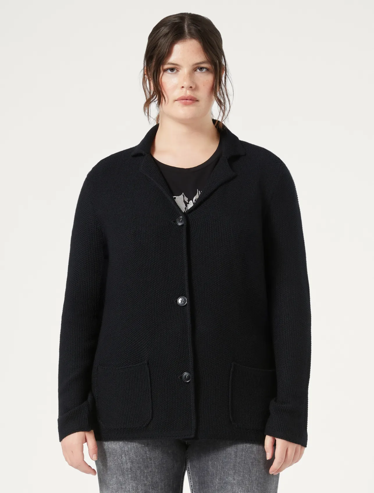 Cardigan in filato di maglia e lana*Marina Rinaldi Discount