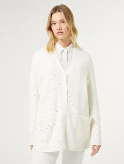 Cardigan in misto lana con strass*Marina Rinaldi Sale