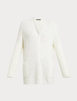 Cardigan in misto lana con strass*Marina Rinaldi Sale