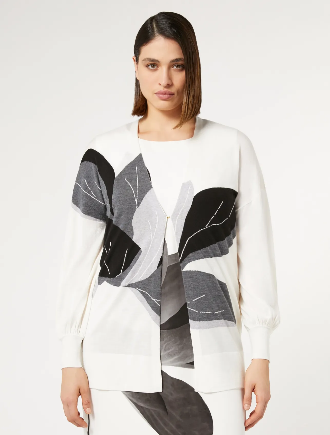Cardigan in misto lana e seta*Marina Rinaldi Discount