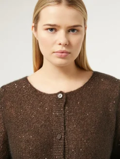 Cardigan in mohair e paillettes*Marina Rinaldi Sale