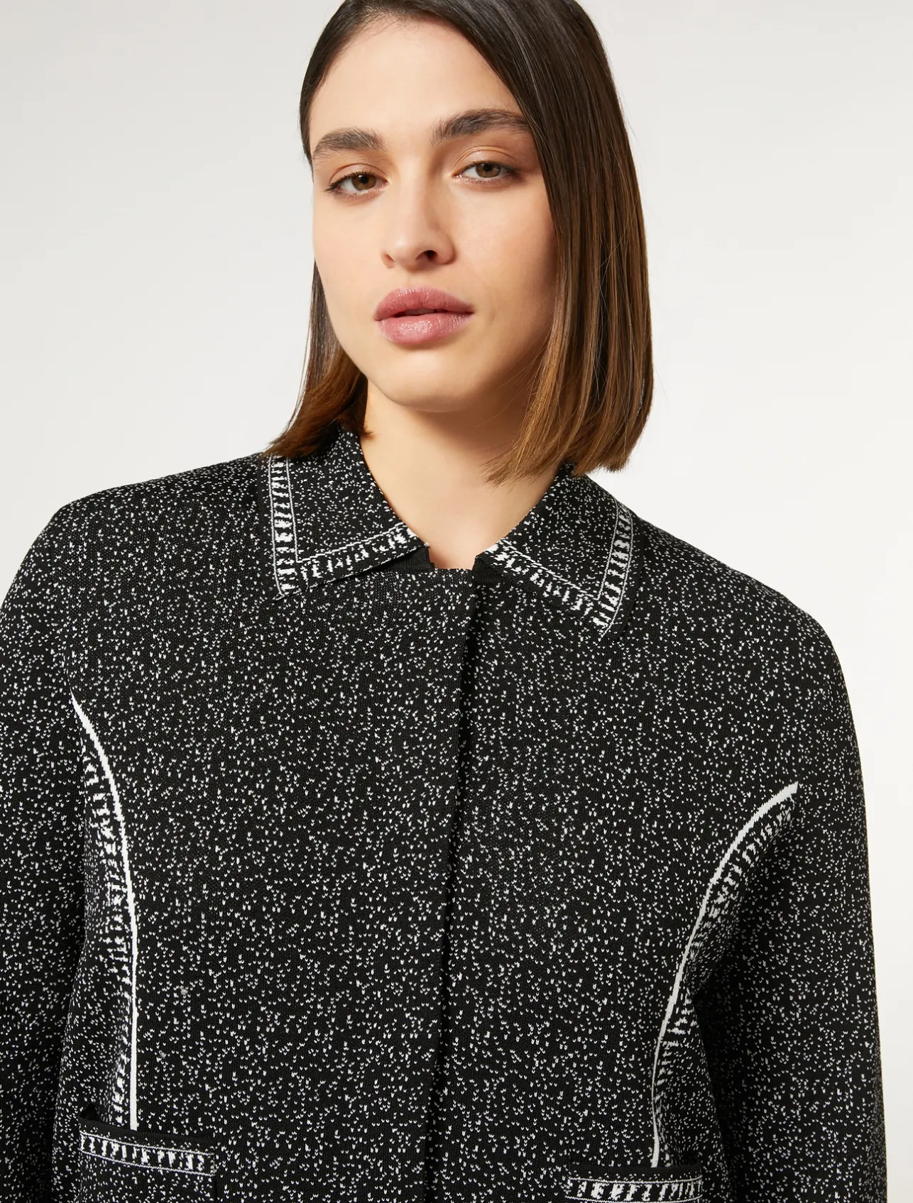 Cardigan in viscosa jacquard*Marina Rinaldi Online