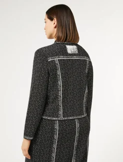 Cardigan in viscosa jacquard*Marina Rinaldi Online
