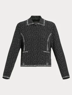 Cardigan in viscosa jacquard*Marina Rinaldi Online
