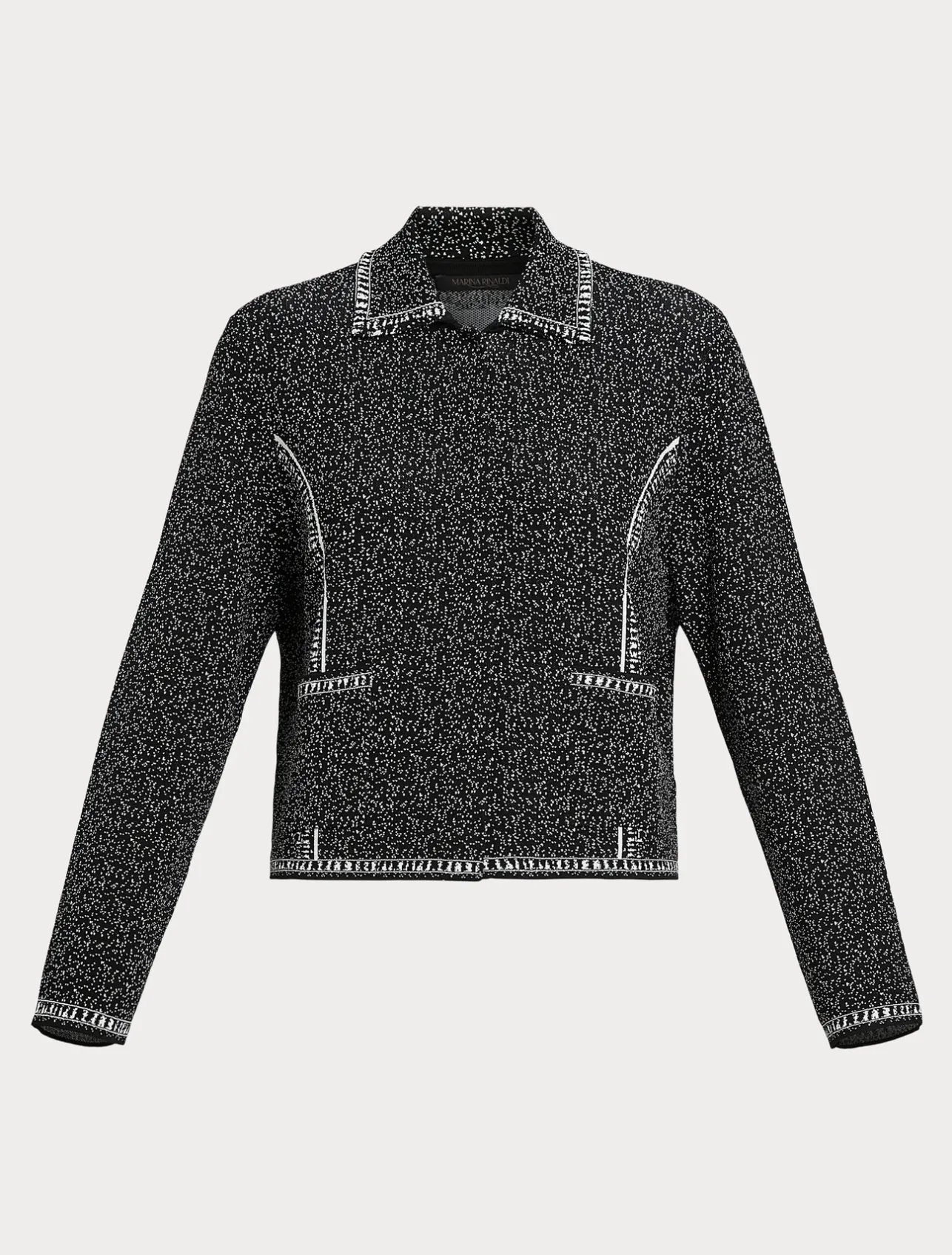 Cardigan in viscosa jacquard*Marina Rinaldi Online