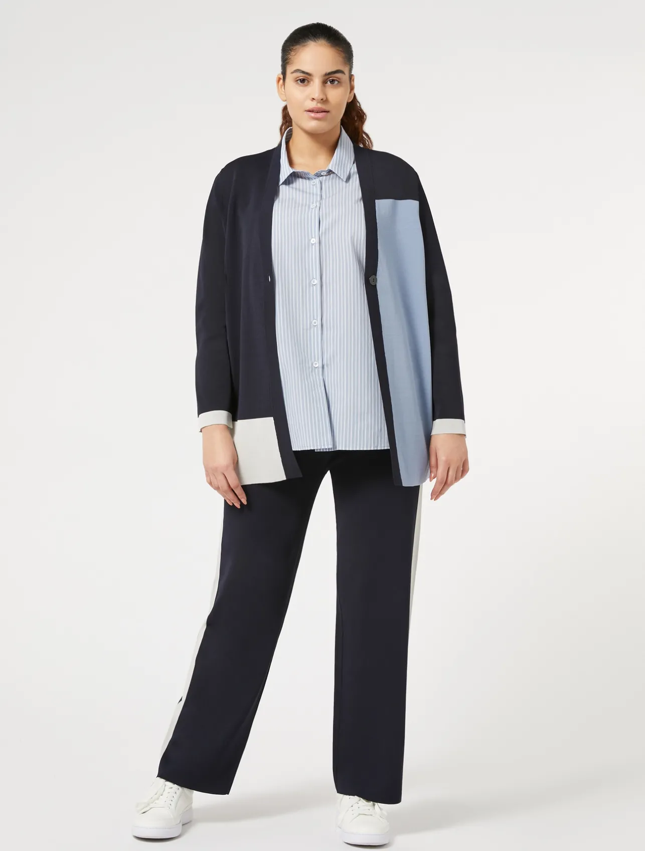 Cardigan in viscosa stretch*Marina Rinaldi Outlet