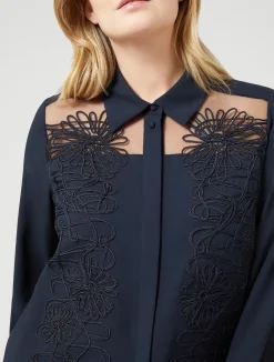 Casacca in crêpe con ricamo*Marina Rinaldi Clearance