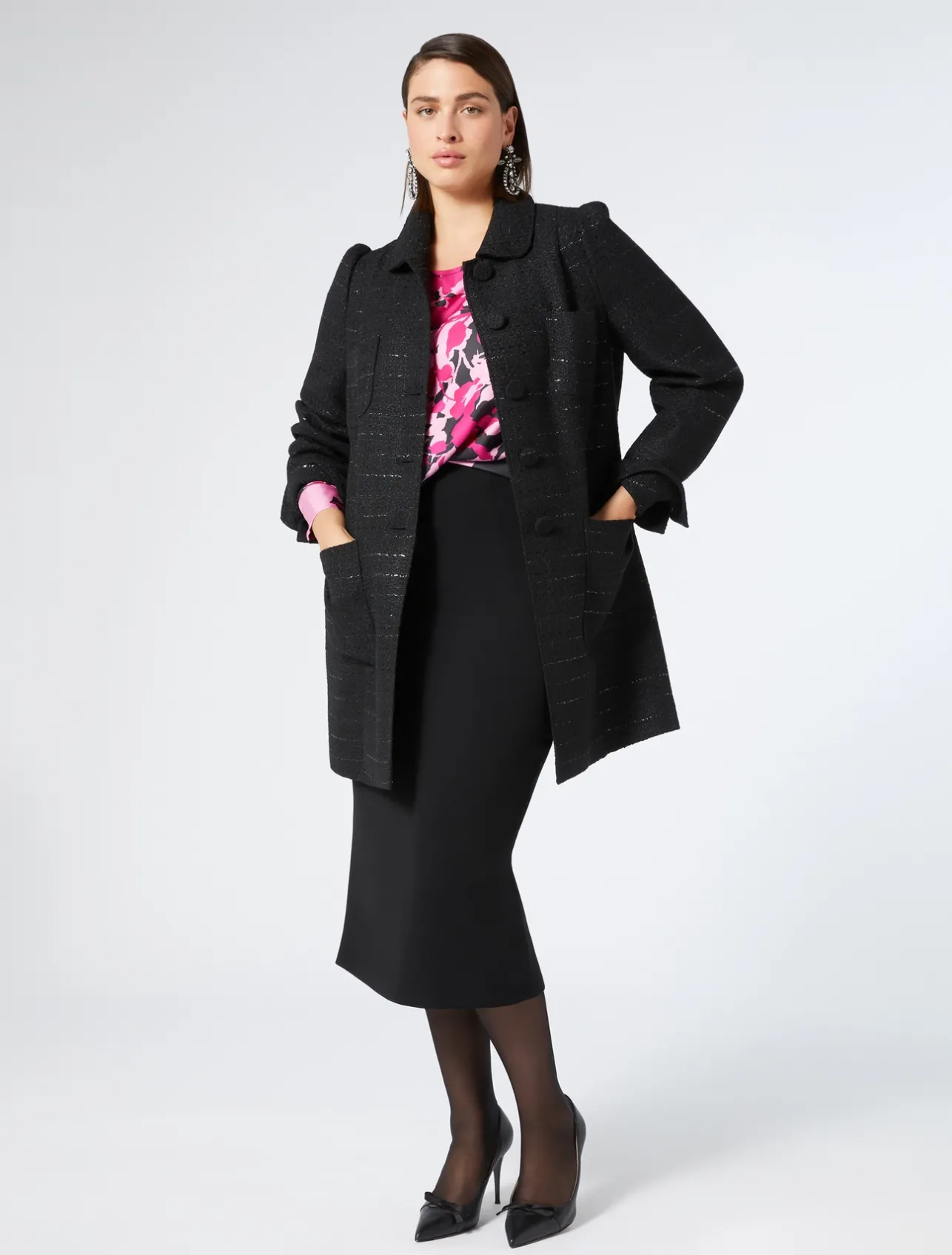 Casacca in twill di seta*Marina Rinaldi Online