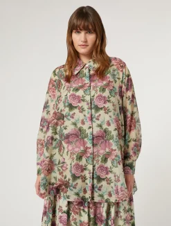 Casacca in voile di cotone e seta*Marina Rinaldi Best