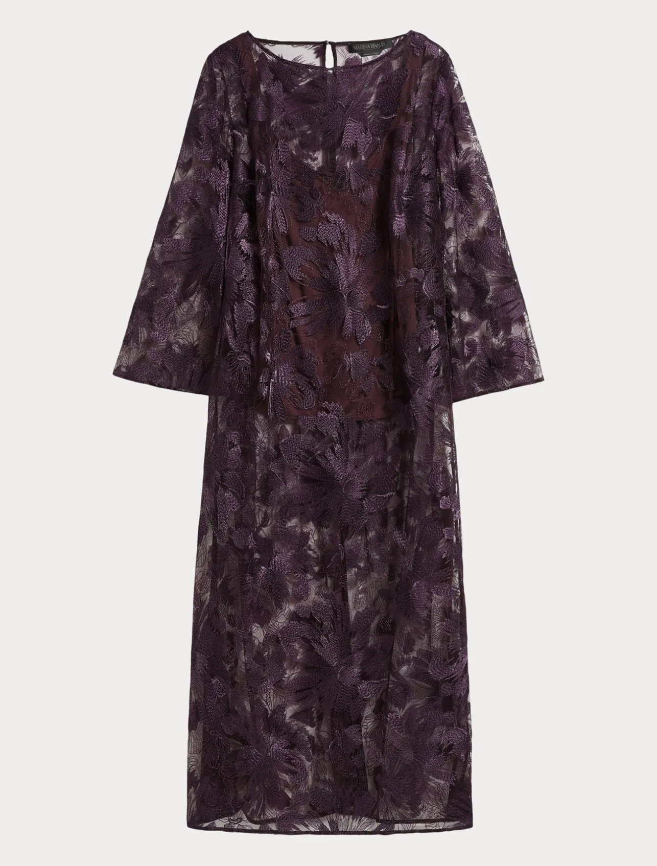 Casacca lunga in tulle con ricami*Marina Rinaldi Fashion
