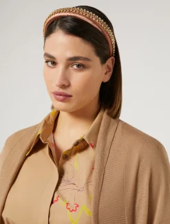 Cerchietto in raso ricamato*Marina Rinaldi Sale