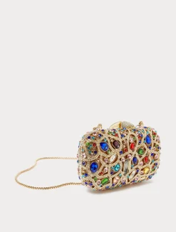 Clutch con strass e cabochon*Marina Rinaldi Sale