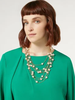 Collana multifilo con perle*Marina Rinaldi Discount