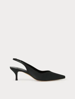 Décolleté sling back in raso*Marina Rinaldi Clearance