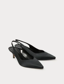 Décolleté sling back in raso*Marina Rinaldi Clearance