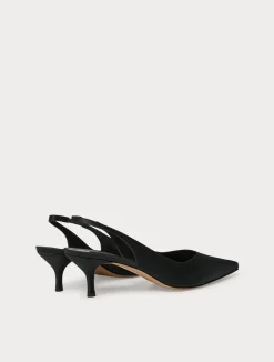 Décolleté sling back in raso*Marina Rinaldi Clearance