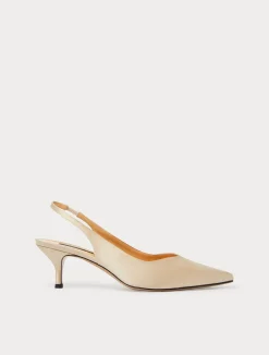 Décolleté sling back in raso*Marina Rinaldi Outlet