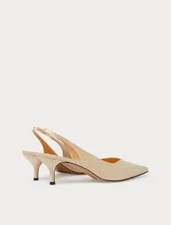 Décolleté sling back in raso*Marina Rinaldi Outlet