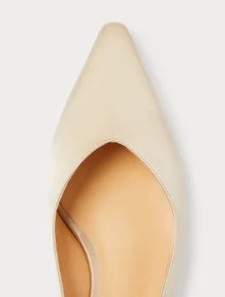 Décolleté sling back in raso*Marina Rinaldi Outlet