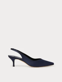 Décolleté sling back in raso*Marina Rinaldi Hot