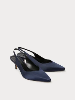Décolleté sling back in raso*Marina Rinaldi Hot