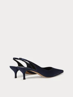 Décolleté sling back in raso*Marina Rinaldi Hot