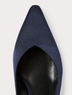 Décolleté sling back in raso*Marina Rinaldi Hot
