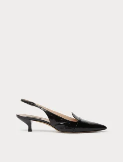 Décolleté slingback in pelle*Marina Rinaldi Sale