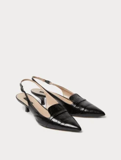 Décolleté slingback in pelle*Marina Rinaldi Sale